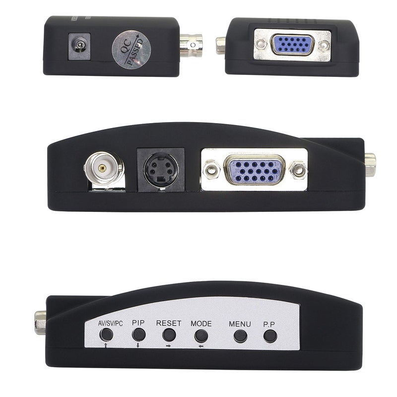 XMSJSIY BNC to VGA Video Converter, S-Video Input to VGA Output, Supports PAL/NTSC, Easy to Install and Operate - Image 2